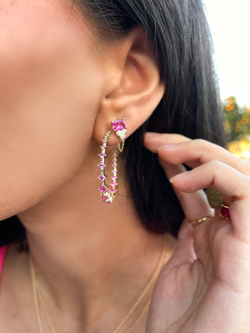 SHIVA EARRINGS- PINK